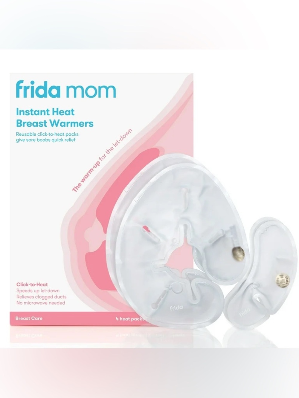 NIB frida mom Instant Heat Breast Warmers - White
